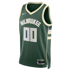 Milwaukee Bucks Unisex Swingman Custom Jersey Hunter Green Icon Edition | Nike outlet