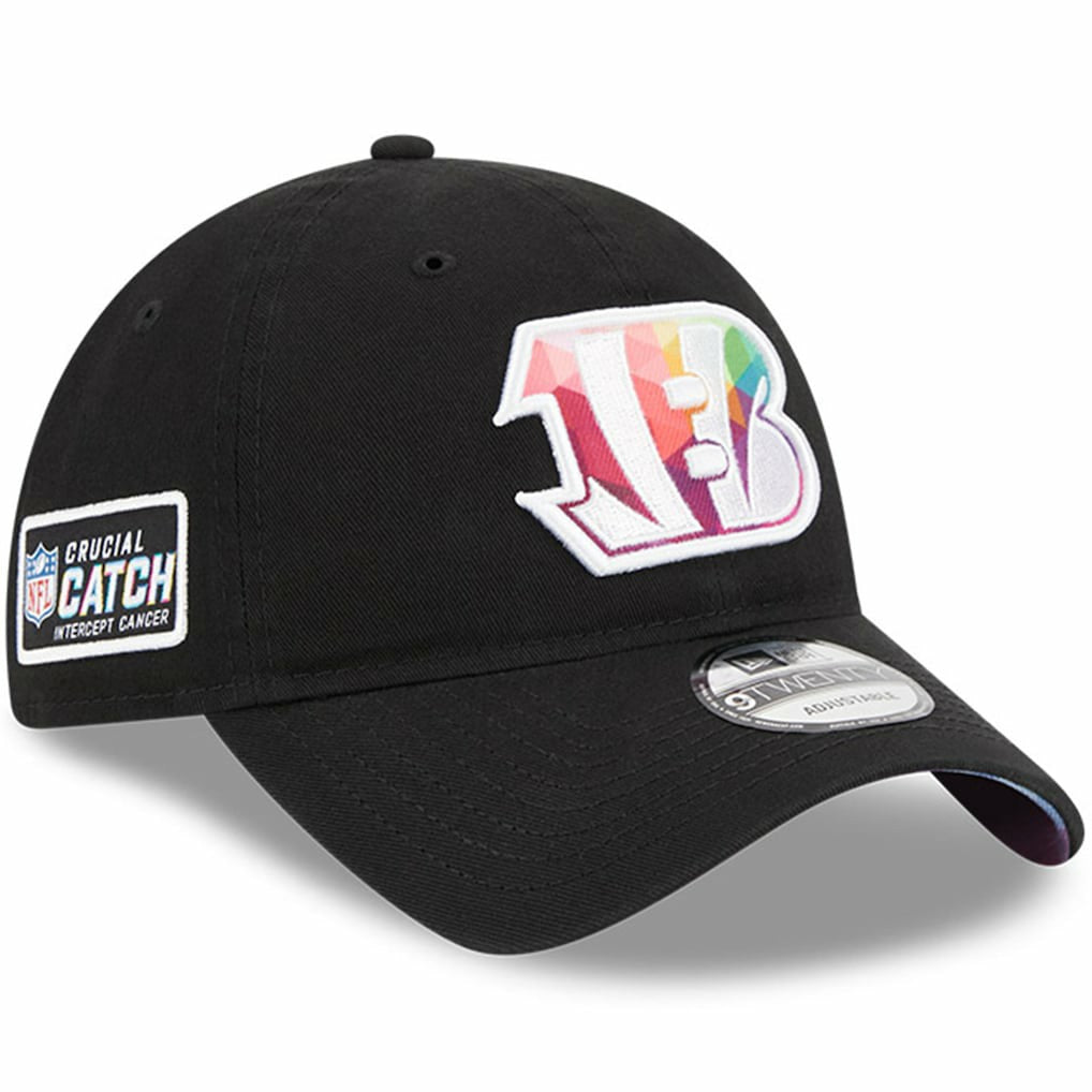 Cincinnati Bengals New Era 2023 NFL Crucial Catch 9TWENTY Adjustable Hat Black
