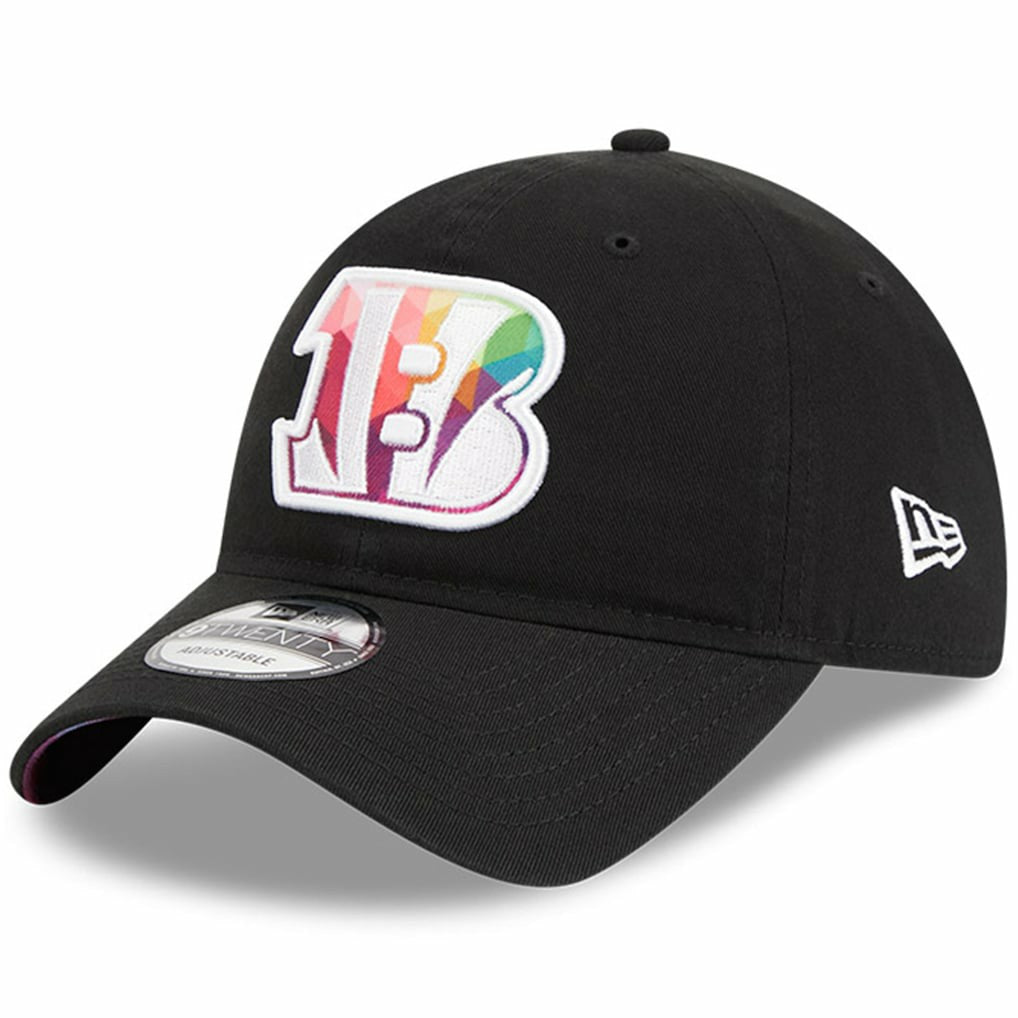 Cincinnati Bengals New Era 2023 NFL Crucial Catch 9TWENTY Adjustable Hat Black