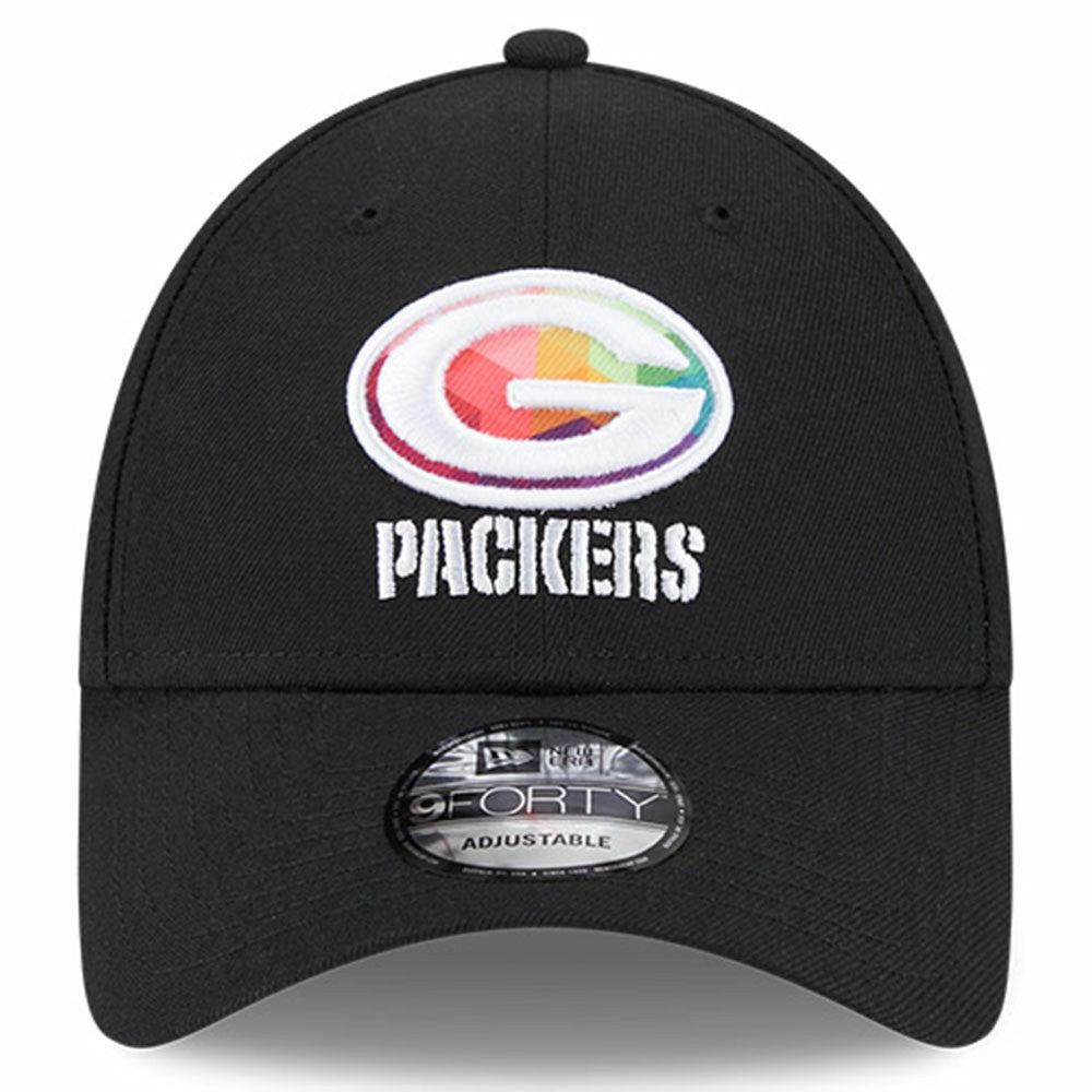 Green Bay Packers New Era 2023 NFL Crucial Catch 9FORTY Adjustable Hat Black