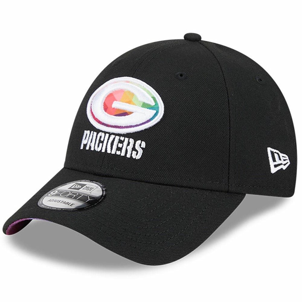 Green Bay Packers New Era 2023 NFL Crucial Catch 9FORTY Adjustable Hat Black