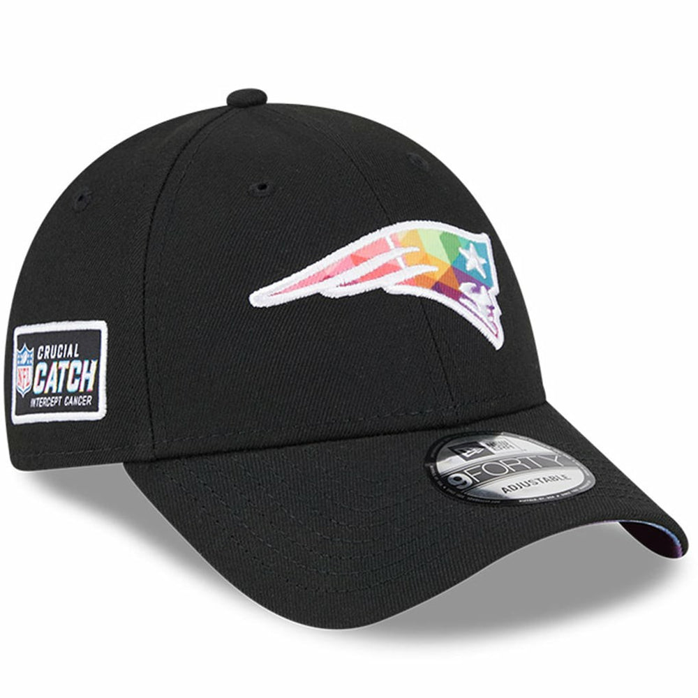 New England Patriots New Era 2023 NFL Crucial Catch 9FORTY Adjustable Hat Black