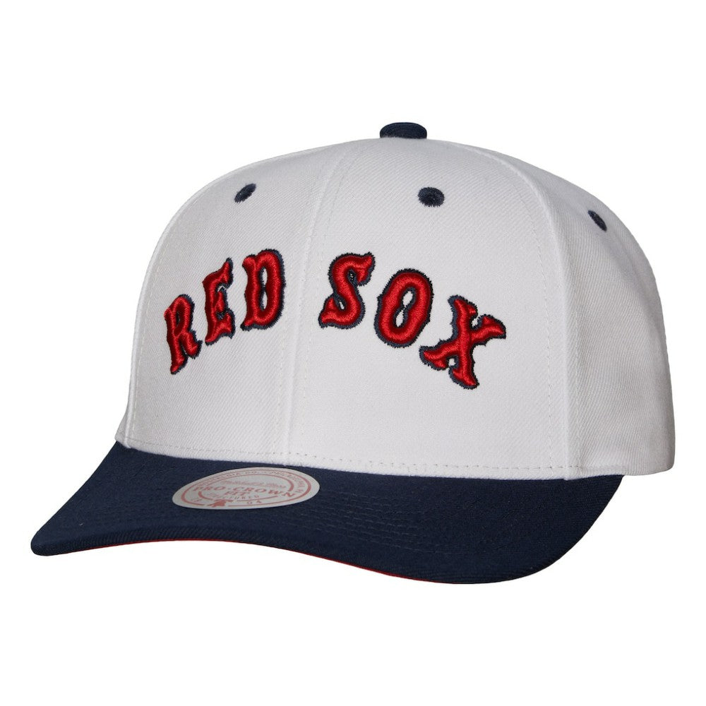 Boston Red Sox Mitchell & Ness Cooperstown Collection Pro Crown Snapback Hat - White - Mitchell & Ness Sale