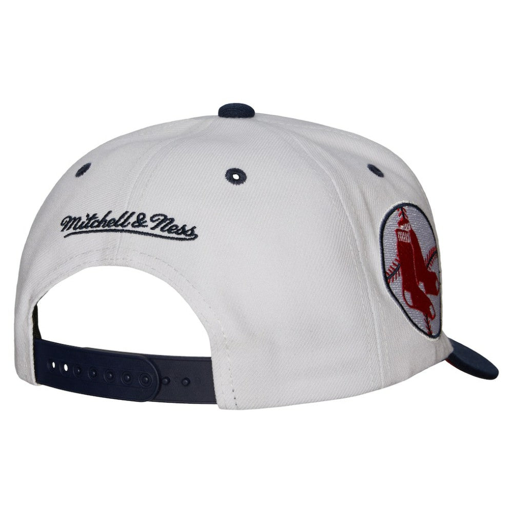 Boston Red Sox Mitchell & Ness Cooperstown Collection Pro Crown Snapback Hat - White - Mitchell & Ness Sale