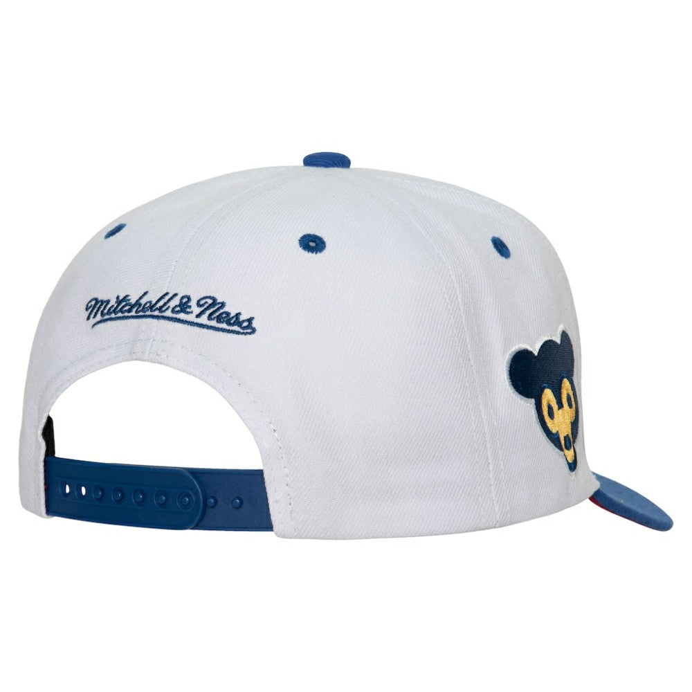 Chicago Cubs Mitchell & Ness Cooperstown Collection Pro Crown Snapback Hat - White - Mitchell & Ness on Sale