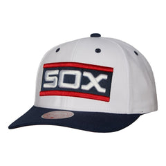 Chicago White Sox Mitchell & Ness Cooperstown Collection Pro Crown Snapback Hat - White - Mitchell & Ness Lifestyle