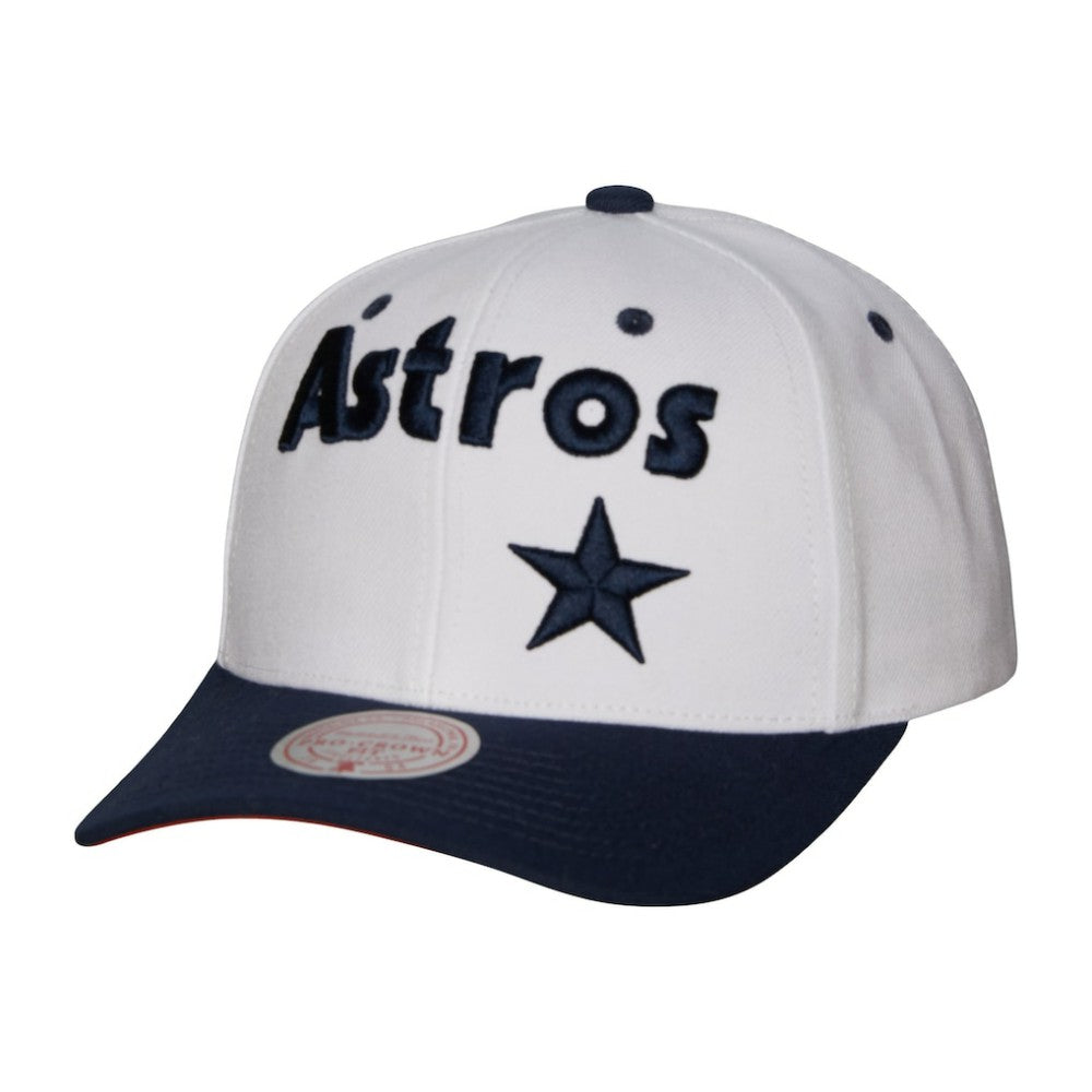 Houston Astros Mitchell & Ness Cooperstown Collection Pro Crown Snapback Hat - White - Mitchell & Ness Discount