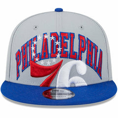 Philadelphia 76ers Tip-Off Two-Tone 9FIFTY Snapback Hat Gray/Royal | New Era for sale
