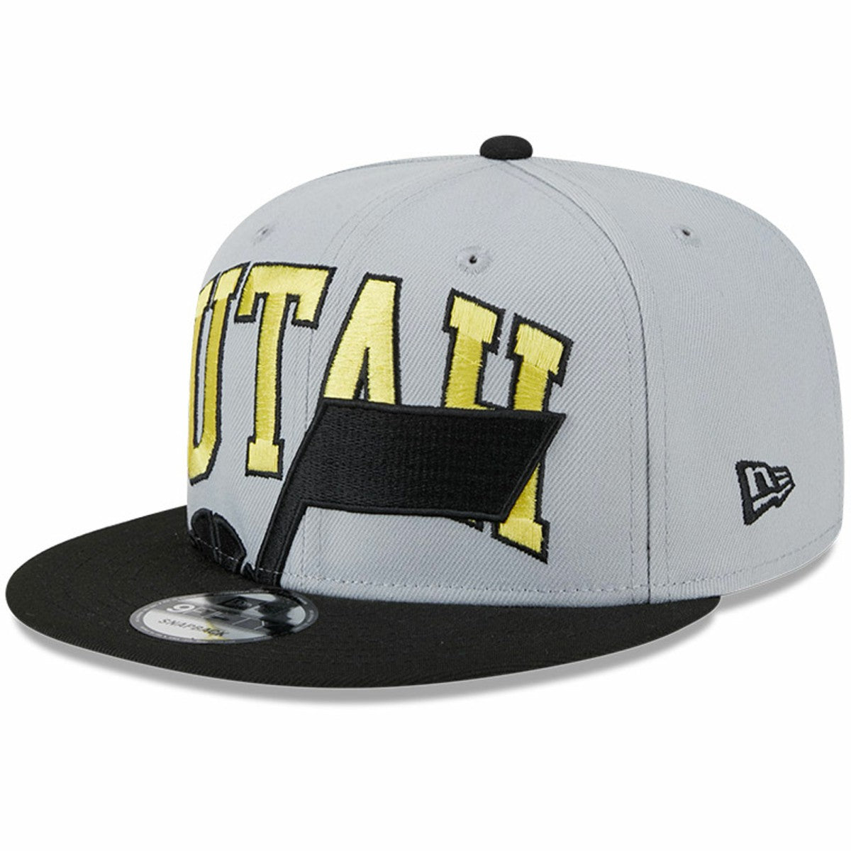 Utah Jazz Tip-Off Two-Tone 9FIFTY Snapback Hat Gray/Black | New Era Near Me