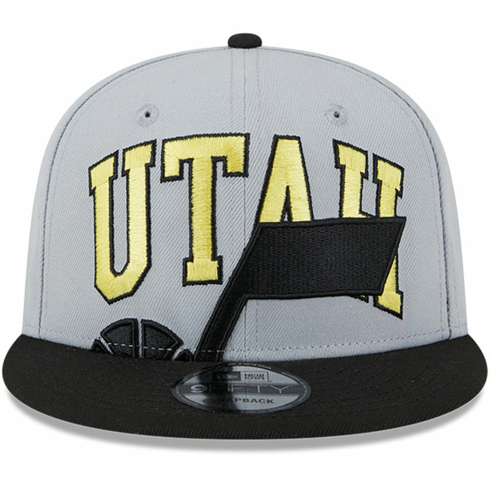 Utah Jazz Tip-Off Two-Tone 9FIFTY Snapback Hat Gray/Black | New Era Near Me