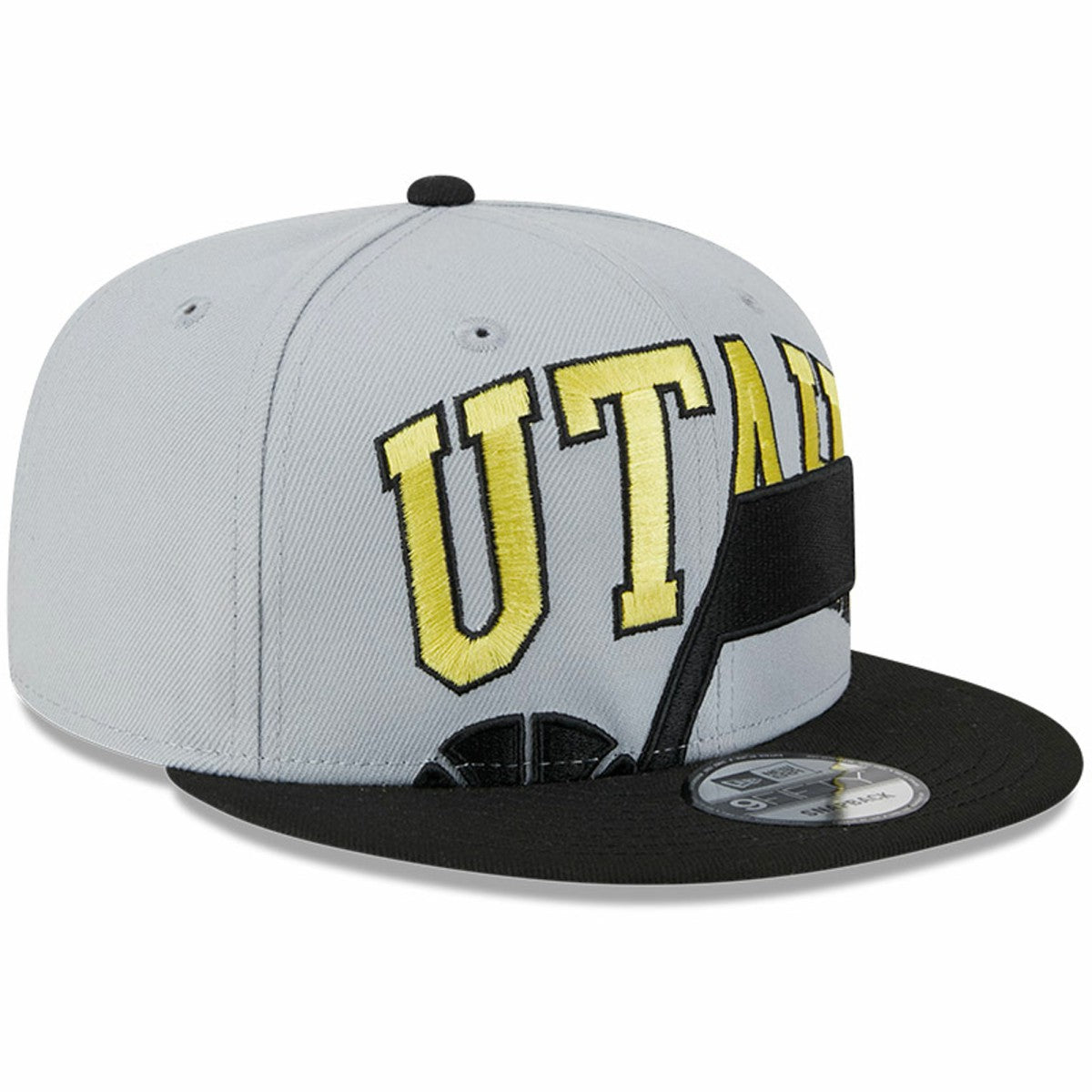 Utah Jazz Tip-Off Two-Tone 9FIFTY Snapback Hat Gray/Black | New Era Near Me