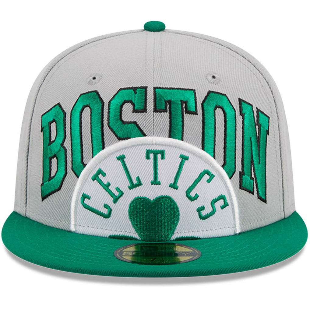 Boston Celtics Tip-Off Two-Tone 59FIFTY Fitted Hat Gray/Kelly Green | New Era Near Me