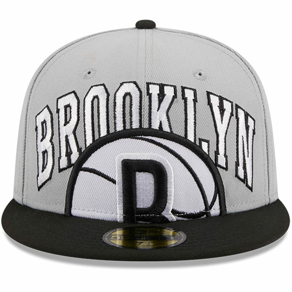 Brooklyn Nets Tip-Off Two-Tone 59FIFTY Fitted Hat Gray/Black | New Era discount