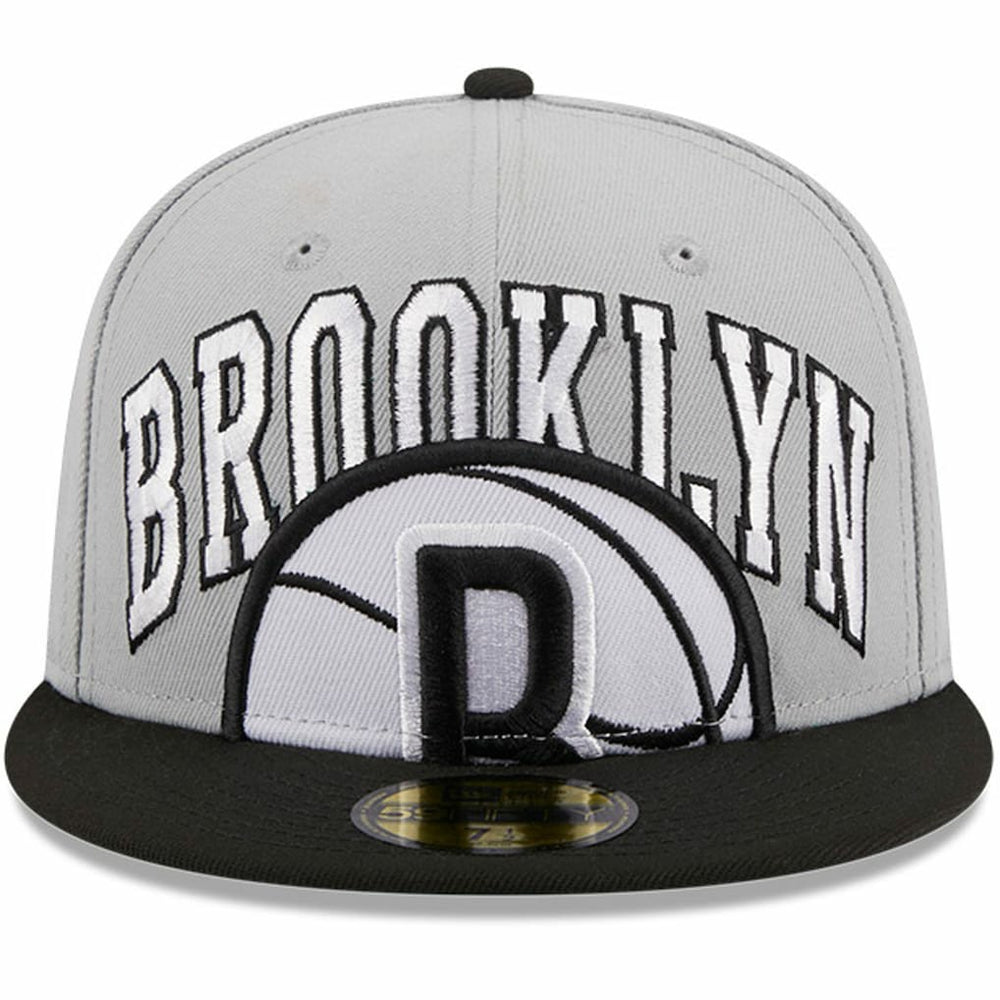 Brooklyn Nets Tip-Off Two-Tone 59FIFTY Fitted Hat Gray/Black | New Era discount