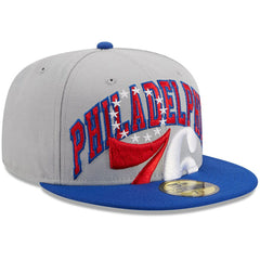 Philadelphia 76ers Tip-Off Two-Tone 59FIFTY Fitted Hat Gray/Royal | New Era US