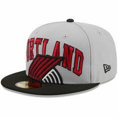 Portland Trail Blazers Tip-Off Two-Tone 59FIFTY Fitted Hat Gray/Black | New Era Lifestyle