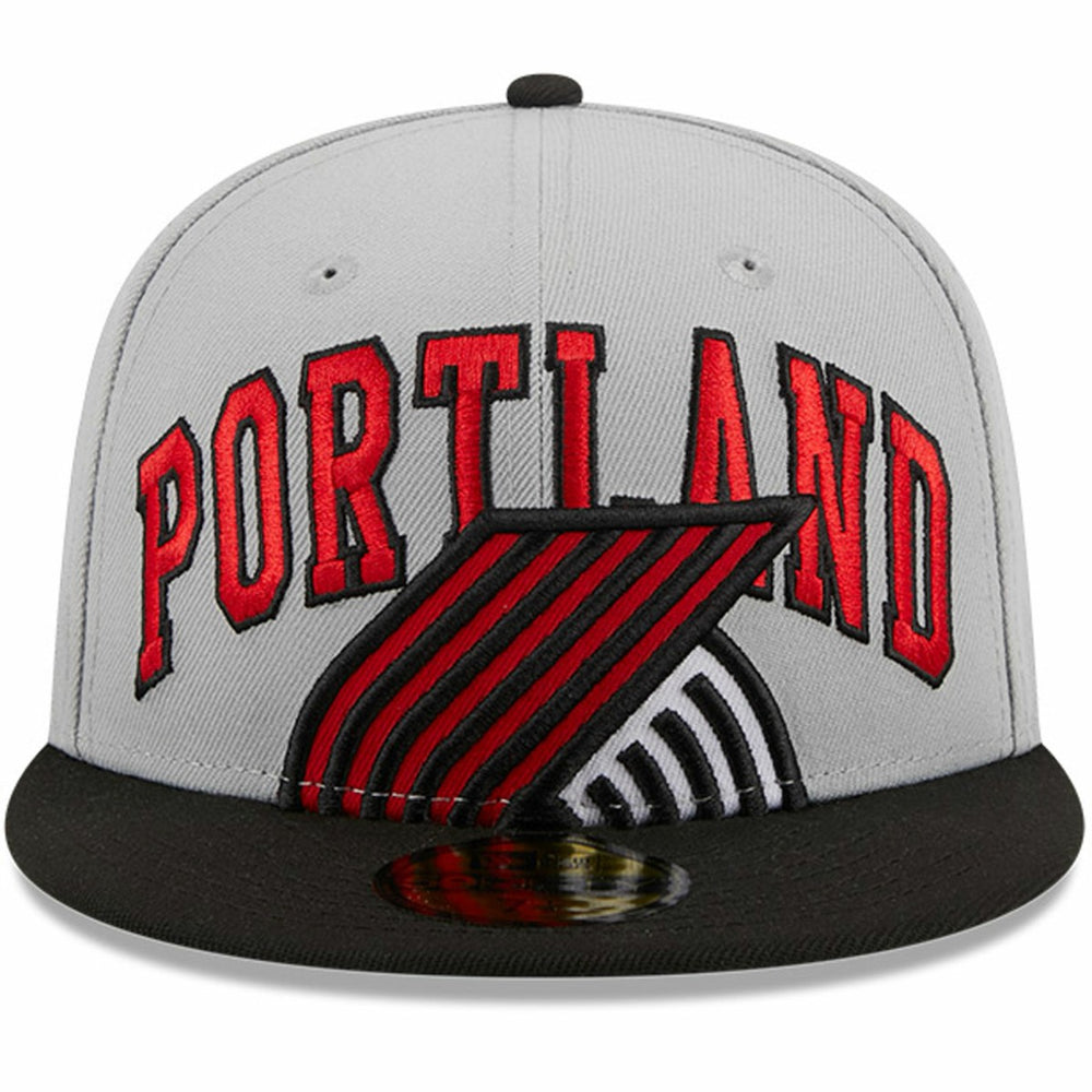 Portland Trail Blazers Tip-Off Two-Tone 59FIFTY Fitted Hat Gray/Black | New Era Lifestyle