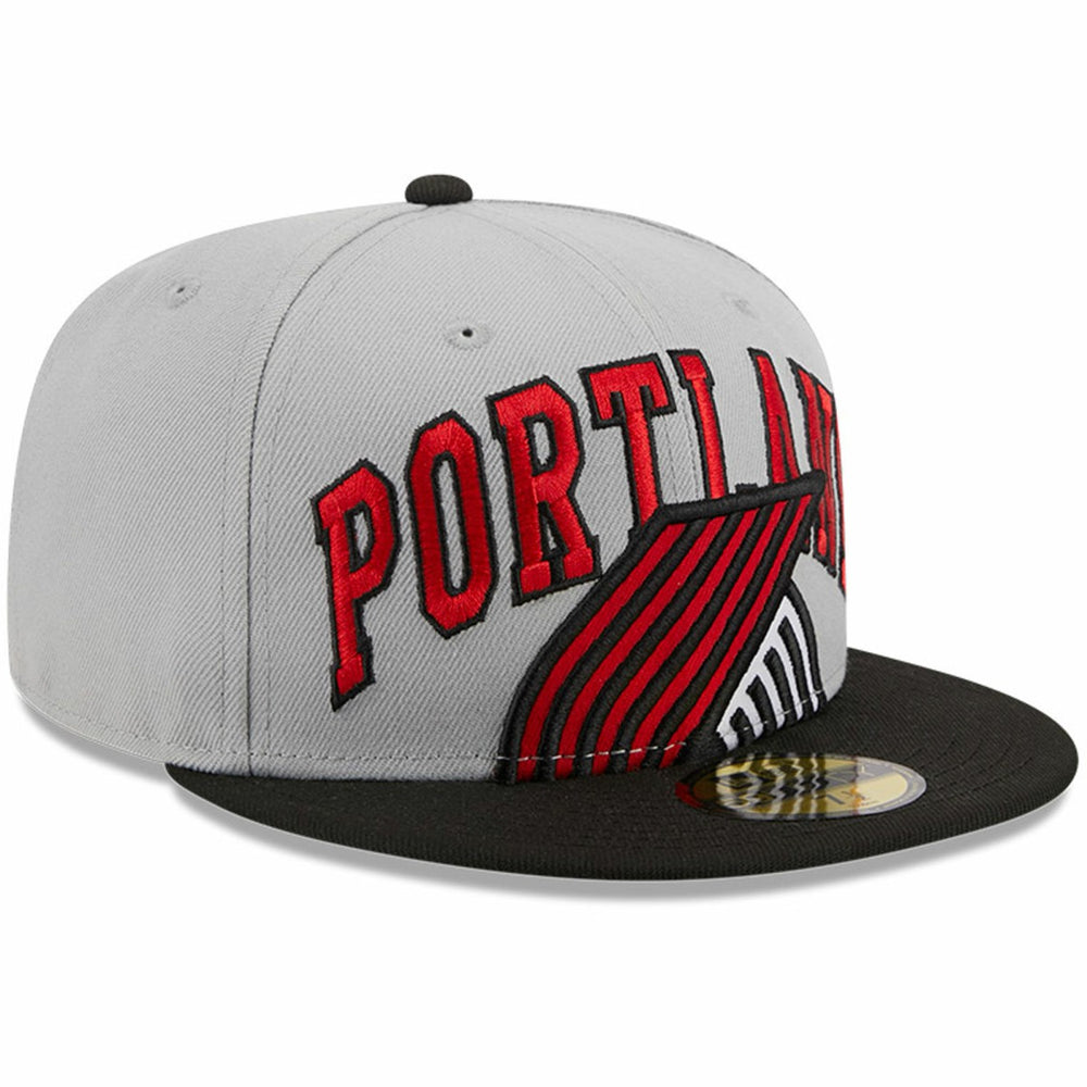 Portland Trail Blazers Tip-Off Two-Tone 59FIFTY Fitted Hat Gray/Black | New Era Lifestyle