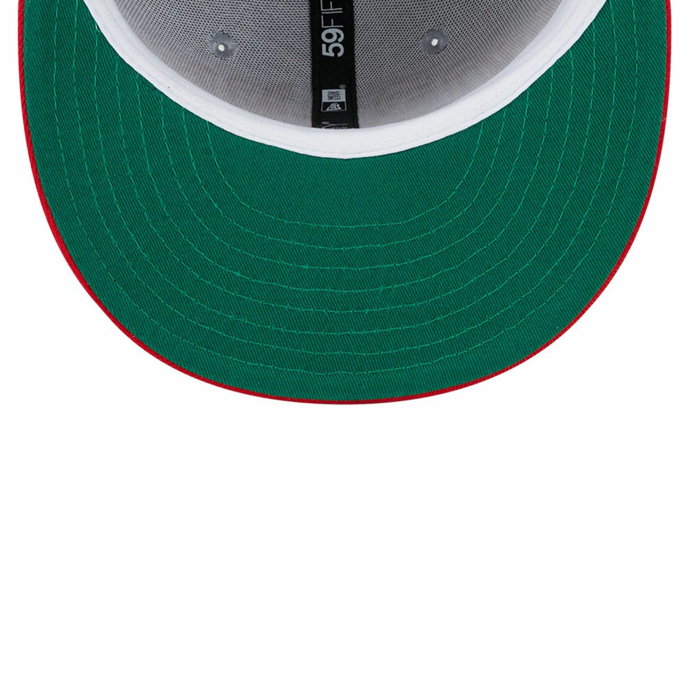Toronto Raptors Tip-Off Two-Tone 59FIFTY Fitted Hat Gray/Red | New Era outlet
