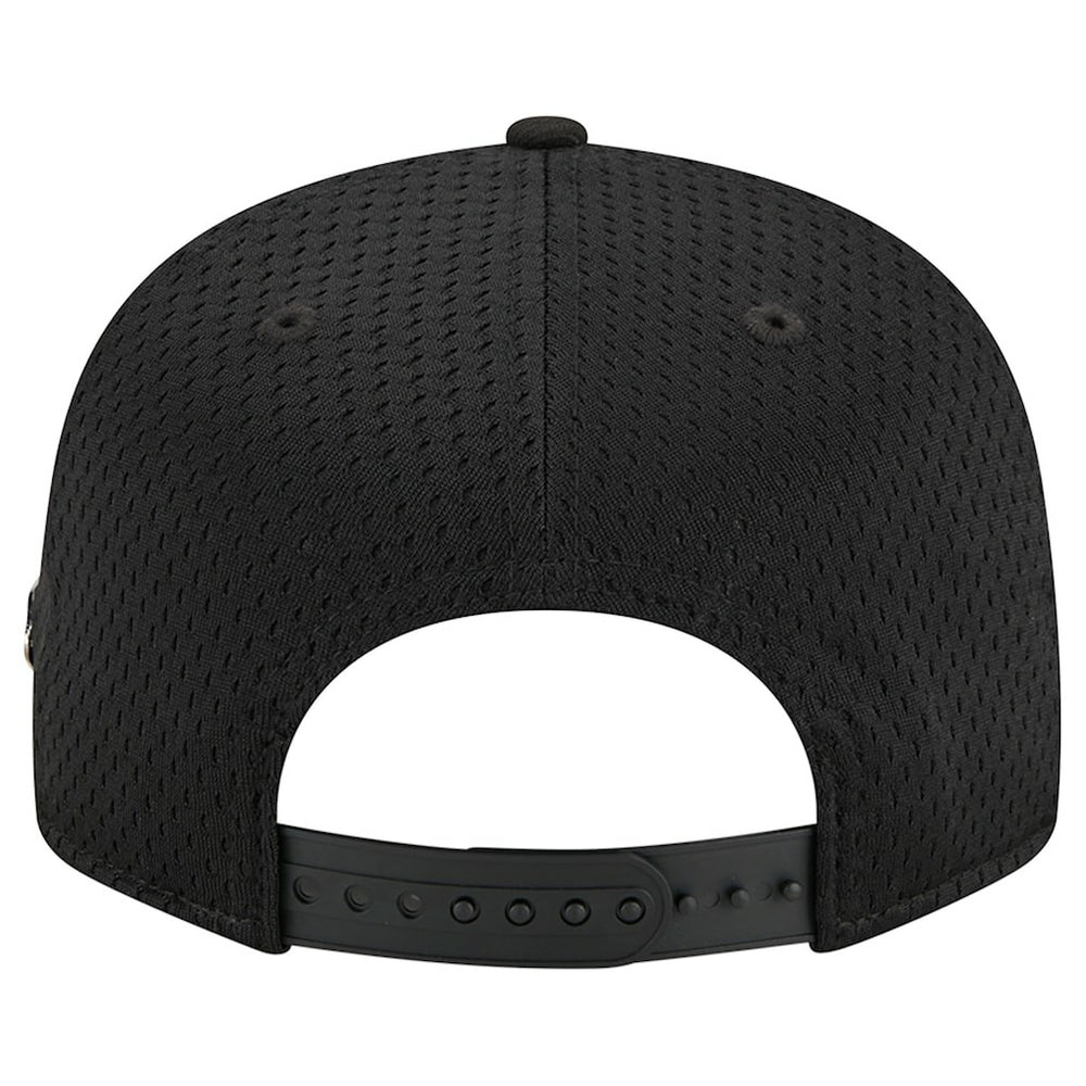 Chicago Bulls Post-Up Pin Mesh 9FIFTY Snapback Hat Black | New Era