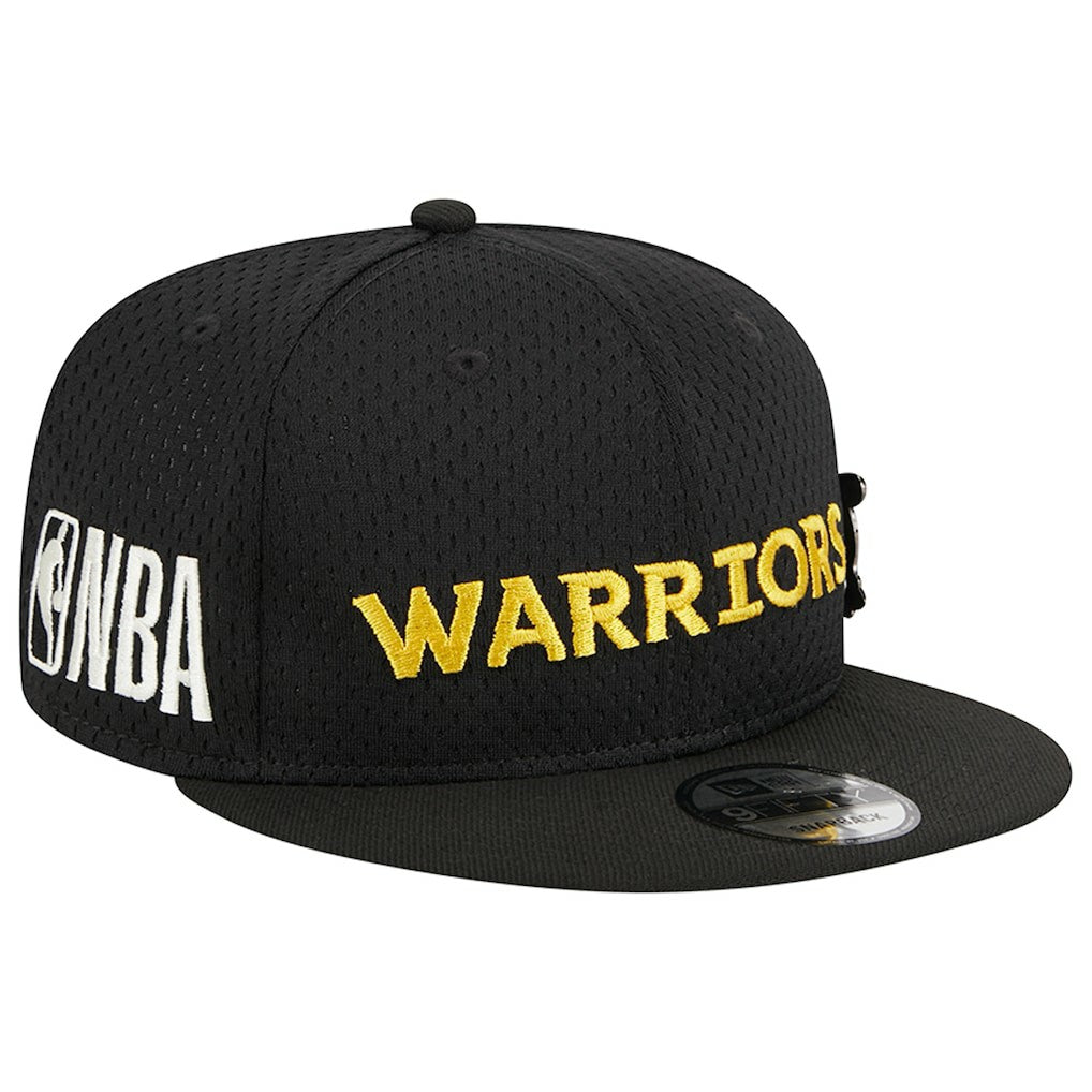 Golden State Warriors Post-Up Pin Mesh 9FIFTY Snapback Hat for sale Black | New Era US