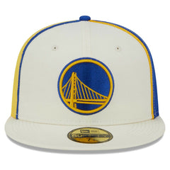 Golden State Warriors Piped Pop Panel 59FIFTY Fitted Hat for sale Cream | New Era US