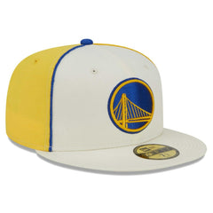 Golden State Warriors Piped Pop Panel 59FIFTY Fitted Hat for sale Cream | New Era US