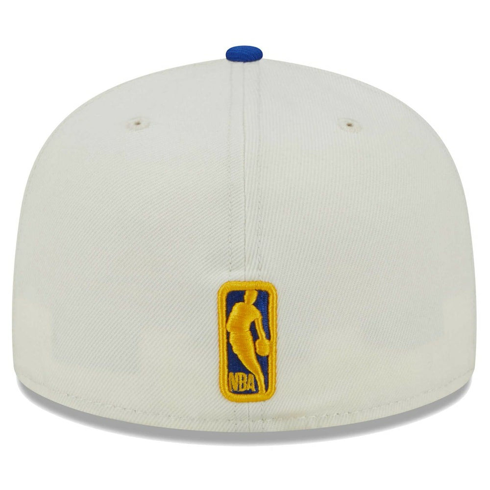 Golden State Warriors Piped Pop Panel 59FIFTY Fitted Hat for sale Cream | New Era US