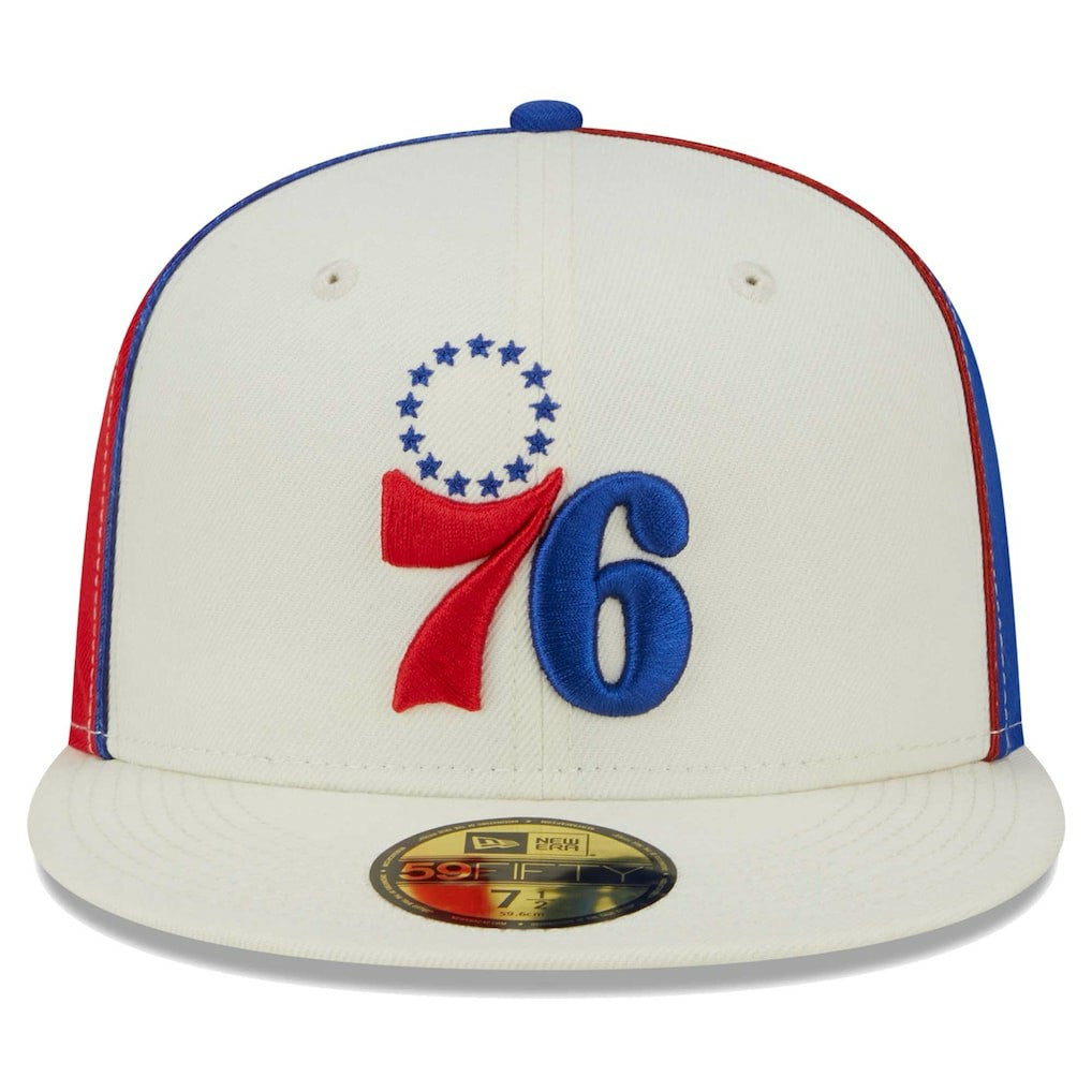 Philadelphia 76ers Piped Pop Panel 59FIFTY Fitted Hat Cream | New Era discount