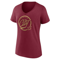 Cleveland Cavaliers Women's Team Pride V-Neck T-Shirt Wine