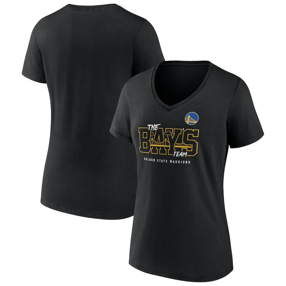 Golden State Warriors Women's Team Pride V-Neck T-Shirt Black