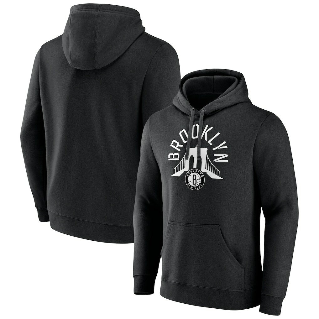 Brooklyn Nets Announcer Pullover Hoodie Black