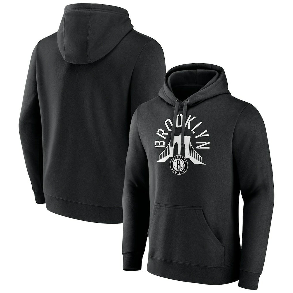 Brooklyn Nets Announcer Pullover Hoodie Black