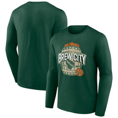 Milwaukee Bucks Announcer Long Sleeve T-Shirt Hunter Green