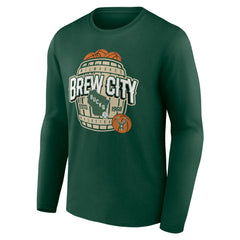 Milwaukee Bucks Announcer Long Sleeve T-Shirt Hunter Green