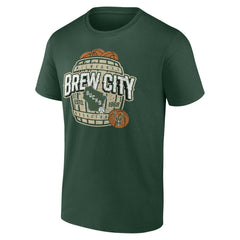 Milwaukee Bucks Announcer T-Shirt Hunter Green