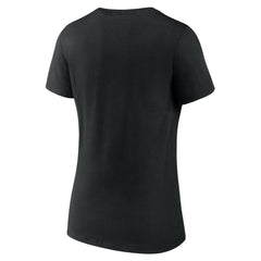 Toronto Raptors Women's Announcer V-Neck T-Shirt Black