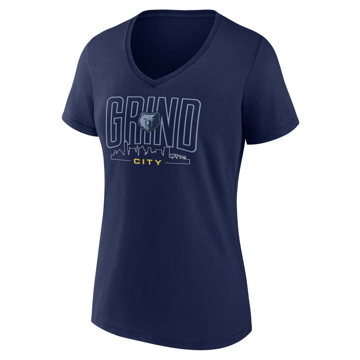 Memphis Grizzlies Women's Huddle V-Neck T-Shirt Navy