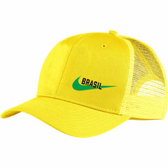 Brazil National Team Classic99 Trucker Snapback Hat Yellow - Nike cheap