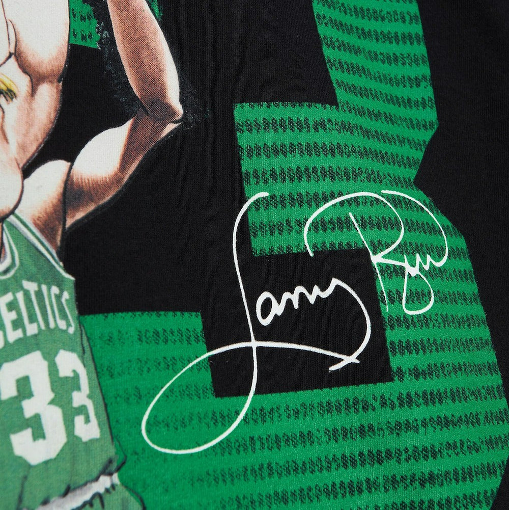 Larry Bird Boston Celtics Hardwood Classics Caricature T-Shirt Black | Mitchell & Ness Near Me