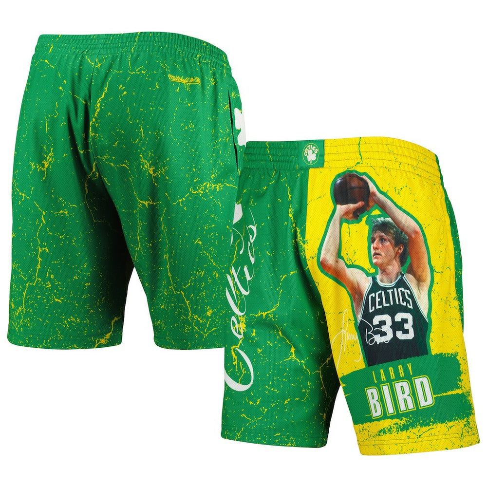 Larry Bird Boston Celtics Hardwood Classics Player Burst Shorts Kelly Green | Mitchell & Ness Near Me