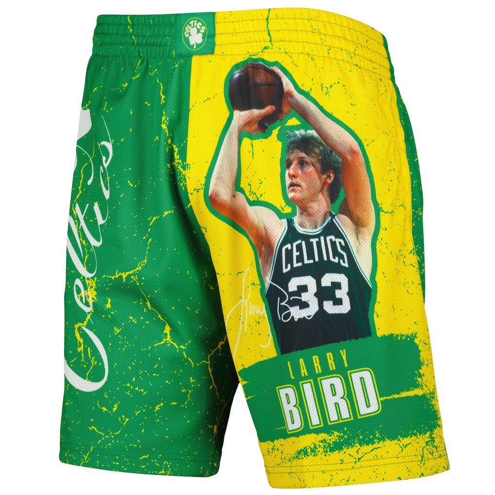 Larry Bird Boston Celtics Hardwood Classics Player Burst Shorts Kelly Green | Mitchell & Ness Near Me