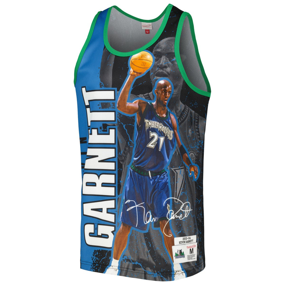 Kevin Garnett Minnesota Timberwolves 2003-04 Hardwood Classics Player Burst Tank Top Black | Mitchell & Ness online