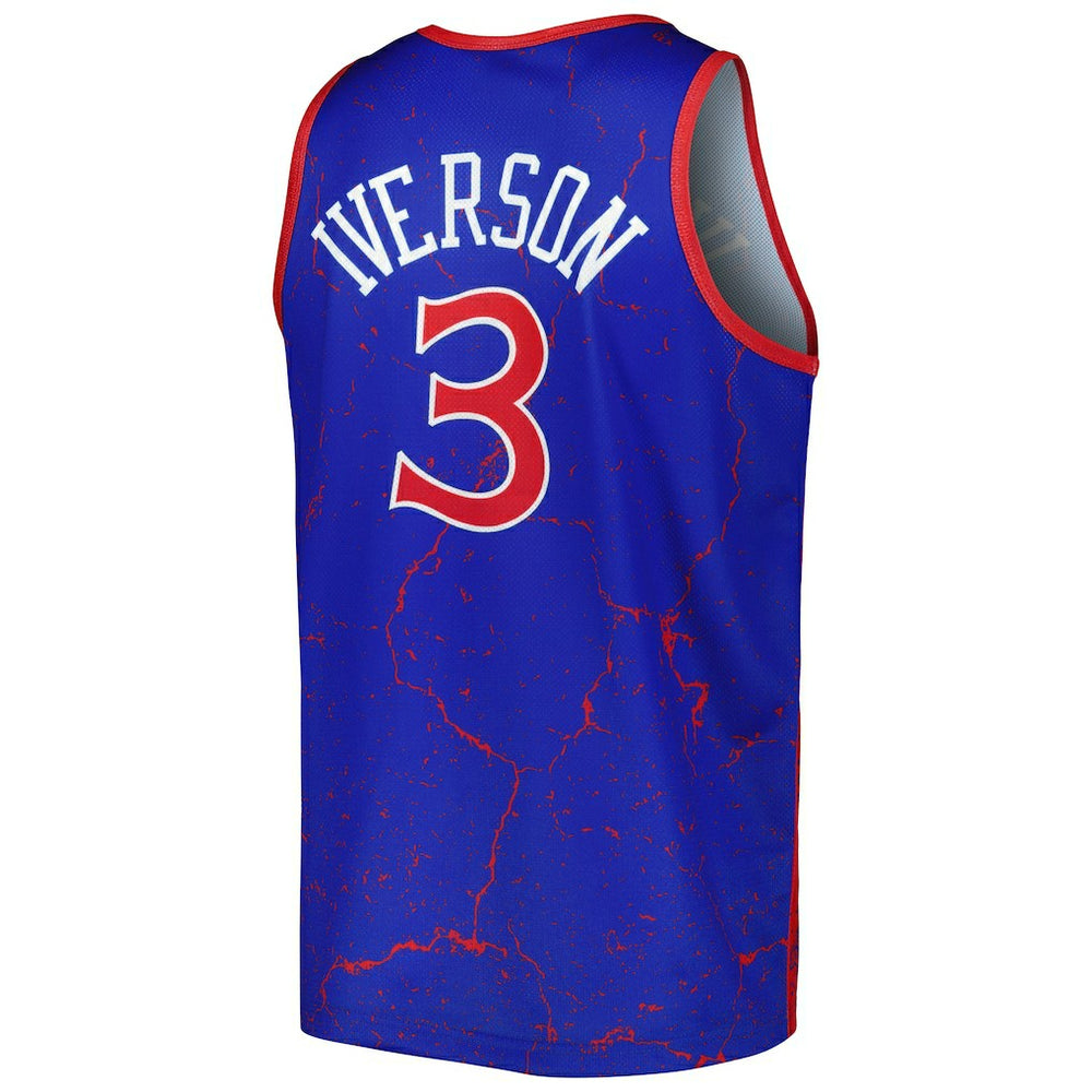 Allen Iverson Philadelphia 76ers 1996-97 Hardwood Classics Player Burst Tank Top Royal | Mitchell & Ness online