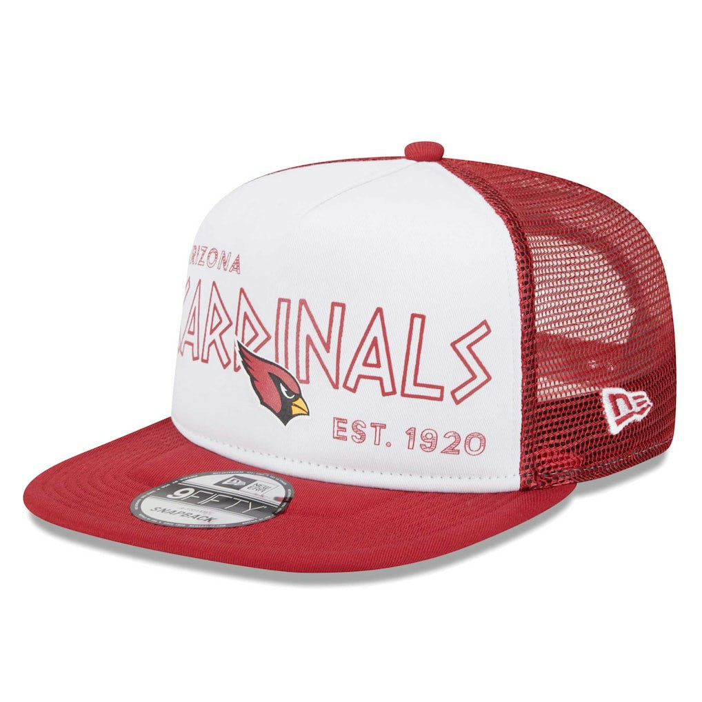 Arizona Cardinals New Era Banger 9FIFTY Trucker Snapback Hat White/Cardinal