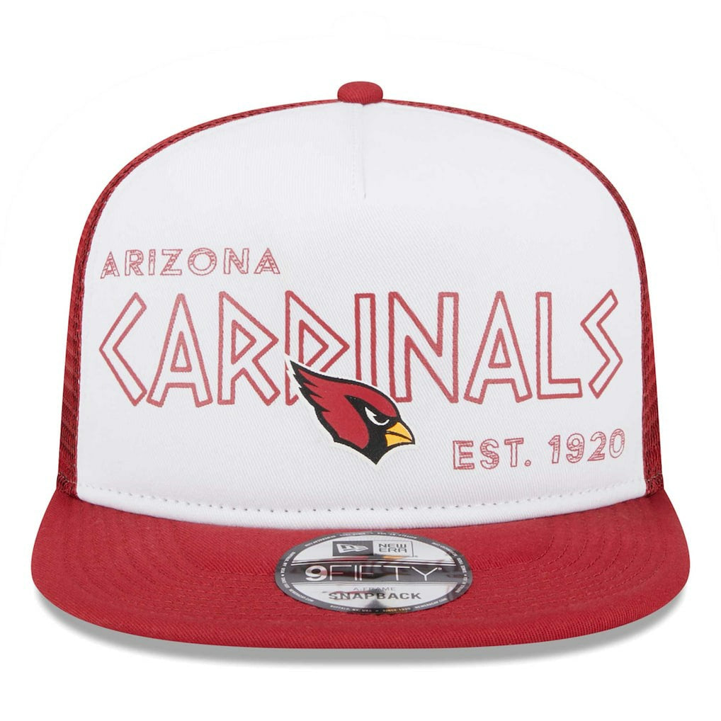 Arizona Cardinals New Era Banger 9FIFTY Trucker Snapback Hat White/Cardinal