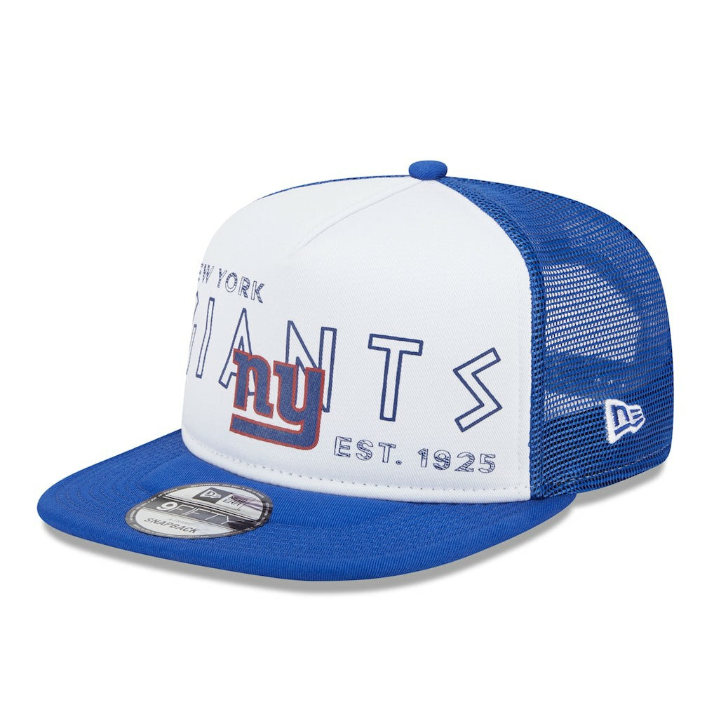 New York Giants New Era Banger 9FIFTY Trucker Snapback Hat White/Royal
