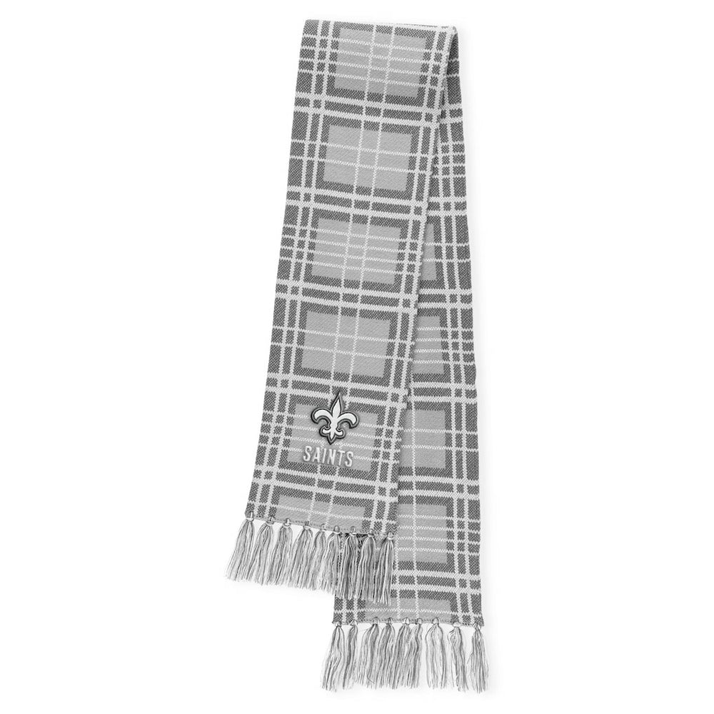 New Orleans Saints WEAR by Erin Andrews Women's Plaid Knit Hat with Pom & Scarf Set