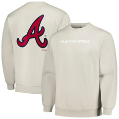 Atlanta Braves PLEASURES Ballpark Pullover Sweatshirt - Gray - MLB Online