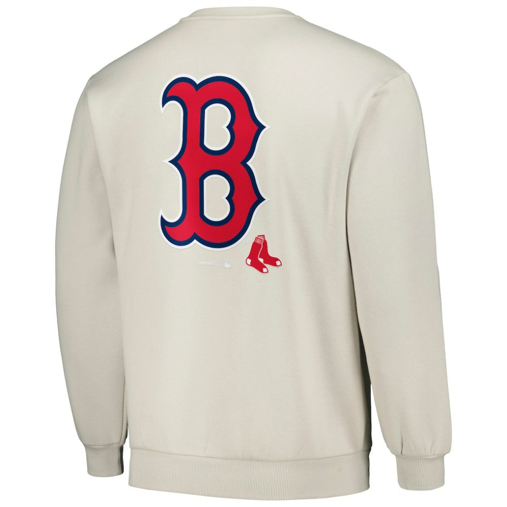 Boston Red Sox PLEASURES Ballpark Pullover Sweatshirt - Gray - MLB Lifestyle